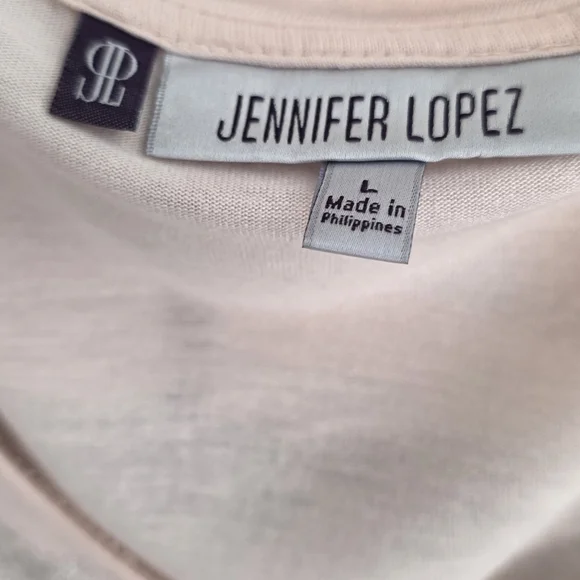 Jennifer Lopez Blush and Metallic Long Sleeve Top - Picture 2 of 5